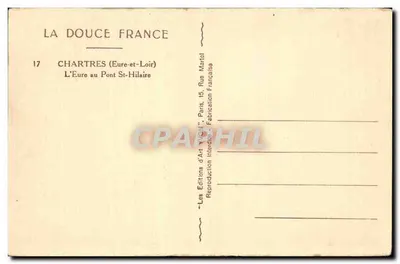 Chartres (Eure-et-Loir) — L'Eure au Pont St-Hilaire — Les Éditions d'Art 'YACON' Paris — Rewers