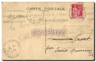 La Bourboule — Skoczek Plat à Barbe — Gdo — Rewers