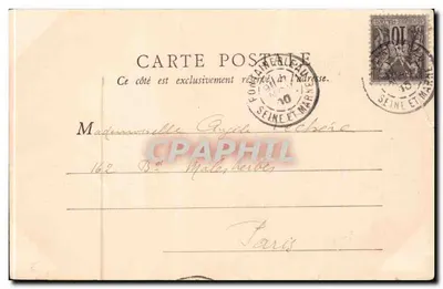 La Roche Éponge — Fontainebleau — B.F., París — Reverso