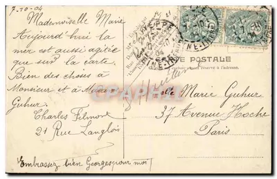 Dieppe — Studio di onda in tempo tempestoso — V. P. Paris. No. 38 — Verso