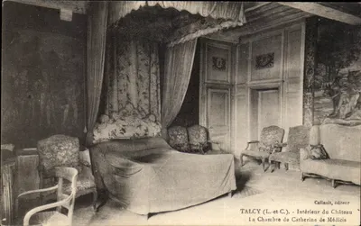 Talcy (L.-et-C.) - Interior do Castelo - A Câmara de Caterina de Médicis