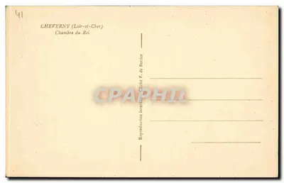 Cheverny (Loir-et-Cher) — Pokój Króla — Cliché F. de Bertier — Rewers
