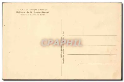 Castillo de La Roque-Gageac — Casa de Gabriel de Tarde — P. Baudrillat — Reverso