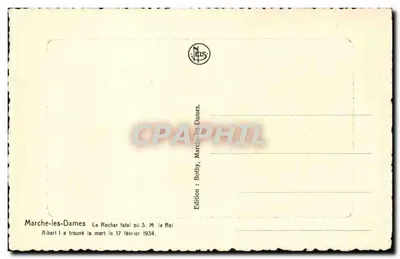 Marche-les-Dames — O Rocher fatal — Edição Botty — Verso