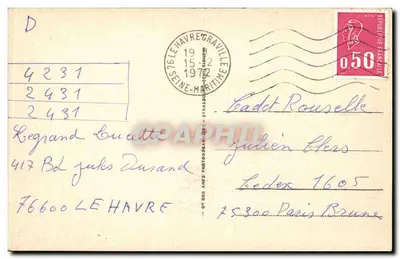A grande Praia e Cabo da Hève — Le Havre — LL 213 — Verso