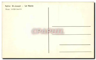 Kościół św. Józefa — Le Havre — Widok wewnętrzny — Rewers