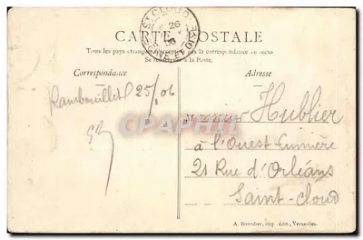 Castello di Rambouillet — La Tour François — A. Bourdier, editore, Versailles, n°63 — Verso