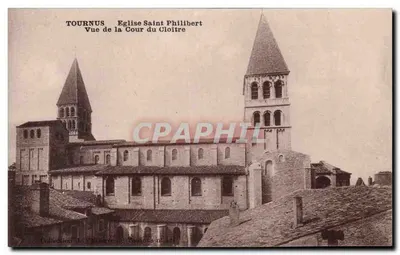 Tournus - Igreja de São Filiberto - Vista da Cour do Claustro