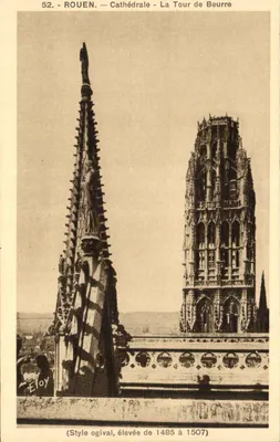 Rouen — Catedral — A Torre de Beurre — Editor Eloy, n° 52