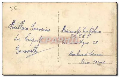 Le Tréport — Vista geral tirada das falésias — Bilhete postal antigo n°199 — Verso