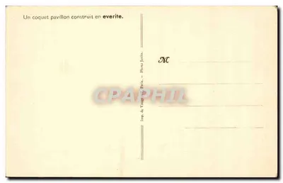 Mały domek zbudowany z everity — Imp. de Vauvant, Paryż — Foto Juite. — Rewers