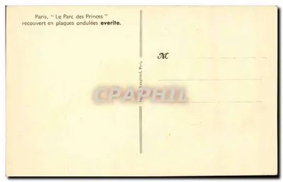 Paryż, 'Le Parc des Princes' — pokryty falistymi płytkami everite — wydawca Vaugirard, Paryż — Rewers