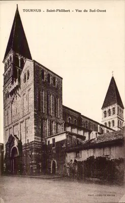 Tournus - São Filiberto - Visão do Sudoeste — Fot. Combier Macon