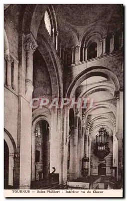TOURNUS — São Filiberto — Interior visto do Coro — Coleção de Tournus n° 127