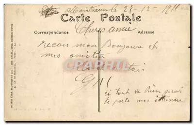 Algemene uitzicht vanaf de Pont de la Tournelle — Auxerre — Uitgever JND Hol. — Achterkant