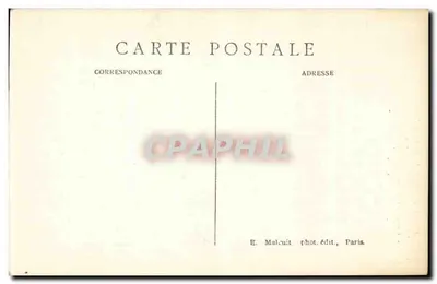 Paryż — Rue de la Bonne i nowy dzwonnica Świętego Serca Montmartre — E. M. — Rewers
