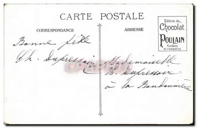 Orléans — A Rue Royale — Edição Chocolat Poulain, série 12 sujets, n°4 — Verso