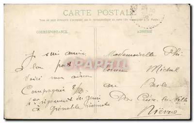 Wodospady Sassenage — Okolice Grenoble — Cliché A.V., Kolekcja L.P., Grenoble — Rewers