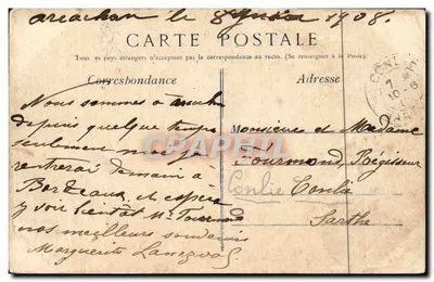 Kasyno Mauresk w Arcachon — noc — Henry Guillier wydawca — Rewers