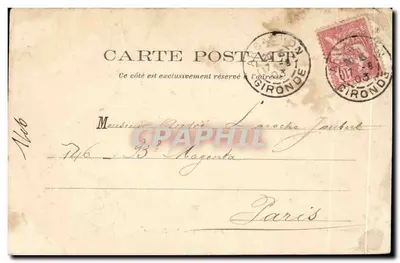 Arcachon — Les Régates — Éditeur V. Faure — Verso