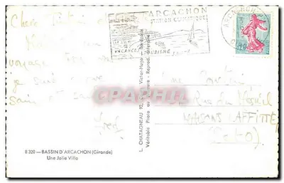 Vila entre os pinheiros — Arcachon — Editor Elcée, número de série não visível — Verso