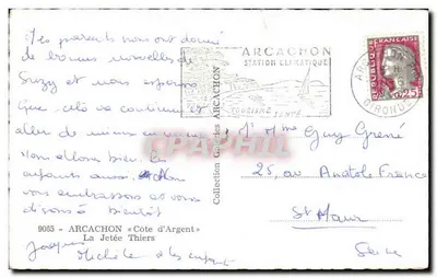 Arcachon — La Jetée Thiers — éditeur: Collection Galeries Arcachon — Rewers