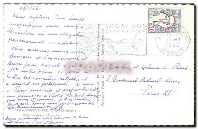 Régates przed Arcachon — Wydawca Elcè — Rewers