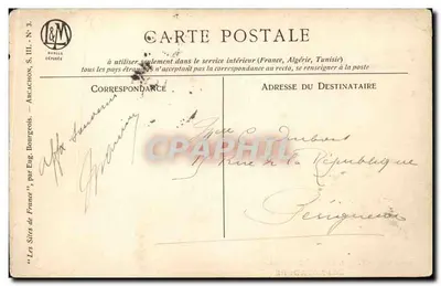 Arcachon — Wyspa Barcadère — wydawca Eug. Bourgeois — Rewers