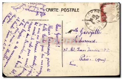 Stara pocztówka Arcachon Route de la Corniche — Rewers
