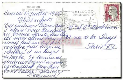 Arcachon — Vista geral — Edições Diplomat — Verso