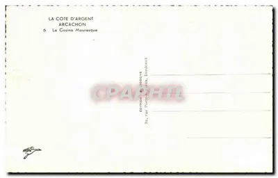 Kasyno Mauresk — Arcachon — Wydawnictwo La Côte d'Argent — Rewers
