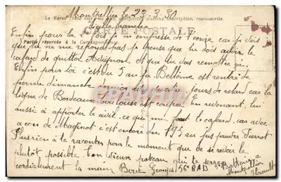 Montpellier — Promenade du Peyrou — Stara pocztówka n°117 — Rewers