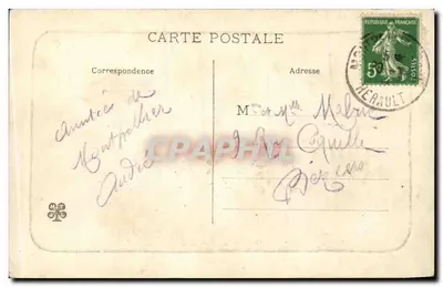 Montpellier - Estatua de Luis XIV, Castillo de Agua — Reverso