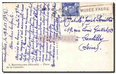 Montpellier (Hérault) — Plac Komedii — Les Cartes A.P.A. n°5 — Rewers