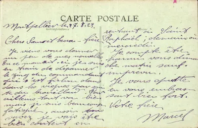 Montpellier — Prefektura — wydanie L. J. Albaille, Montpellier, n°19 — Rewers
