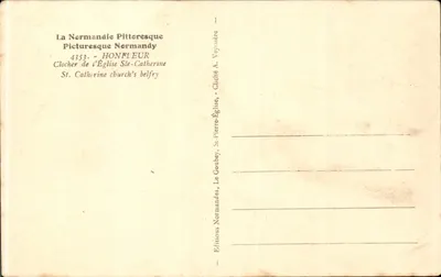 Honfleur — Dzwonnica kościoła Świętej Katarzyny — Wydawnictwo Normandzkie, Veyssière — Rewers
