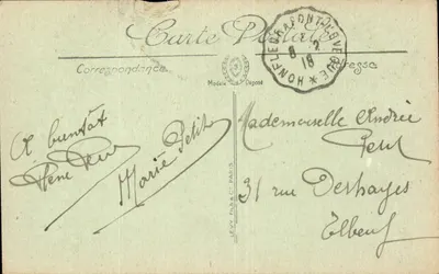 Honfleur — Kaplica Najświętszej Maryi Panny łaski — LL — Rewers