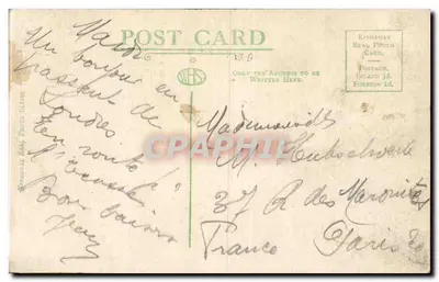 Sądowe budynki, Londyn — wydawca Kingsway Real Photo Card, n° 11793 — Rewers