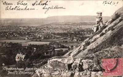 Cheltenham z Diabelskiego Kominu — widok panoramiczny — seria Frith's