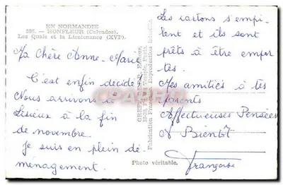 Os Quais e a Lieutenantance — Honfleur (Calvados) — Greff — Verso