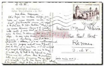 Igreja de Santa Catarina - La Neuf (Honfleur) — visão interna — ALF — Verso
