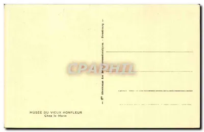 Widok wnętrza domu — scena z życia — Muzeum Starego Honfleur, Chez le Marin — Rewers