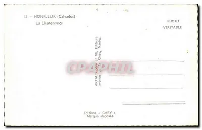 Honfleur (Calvados) — La Lieutenancé — Edities Caby — Achterkant