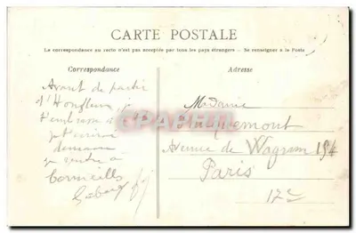 Honfleur — Wejście do portu i ogólny widok nabrzeża — Wydawca: Kolekcja AII — Rewers