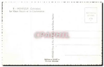 Honfleur (Calvados) — O Velho Porto e a Lieutenancé — Edições Gaby — Verso