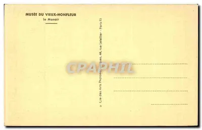 Rue du Vieux-Honfleur — Vista pitoresca — Musée du Vieux-Honfleur, le Manoir — Verso