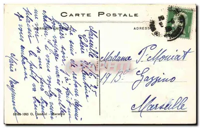 Marseille — La Corniche i Grand Hôtel de la Réserve — O. Gandini, Marseille — Rewers