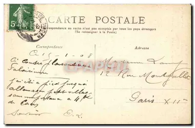 Il Gars de Falaise — La Leggenda della Lanterna — G. Jeanne, editore-fotografo, Falaise — Verso
