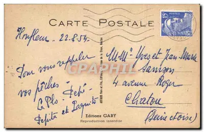 Pescaria subaquática — Honfleur — Éditions Gaby, n°138 — Verso
