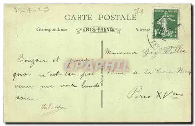 Paray-le-Monial (S.-et-L.) — A Basílica do Sagrado Coração — editor não visível, n° 45 — Verso